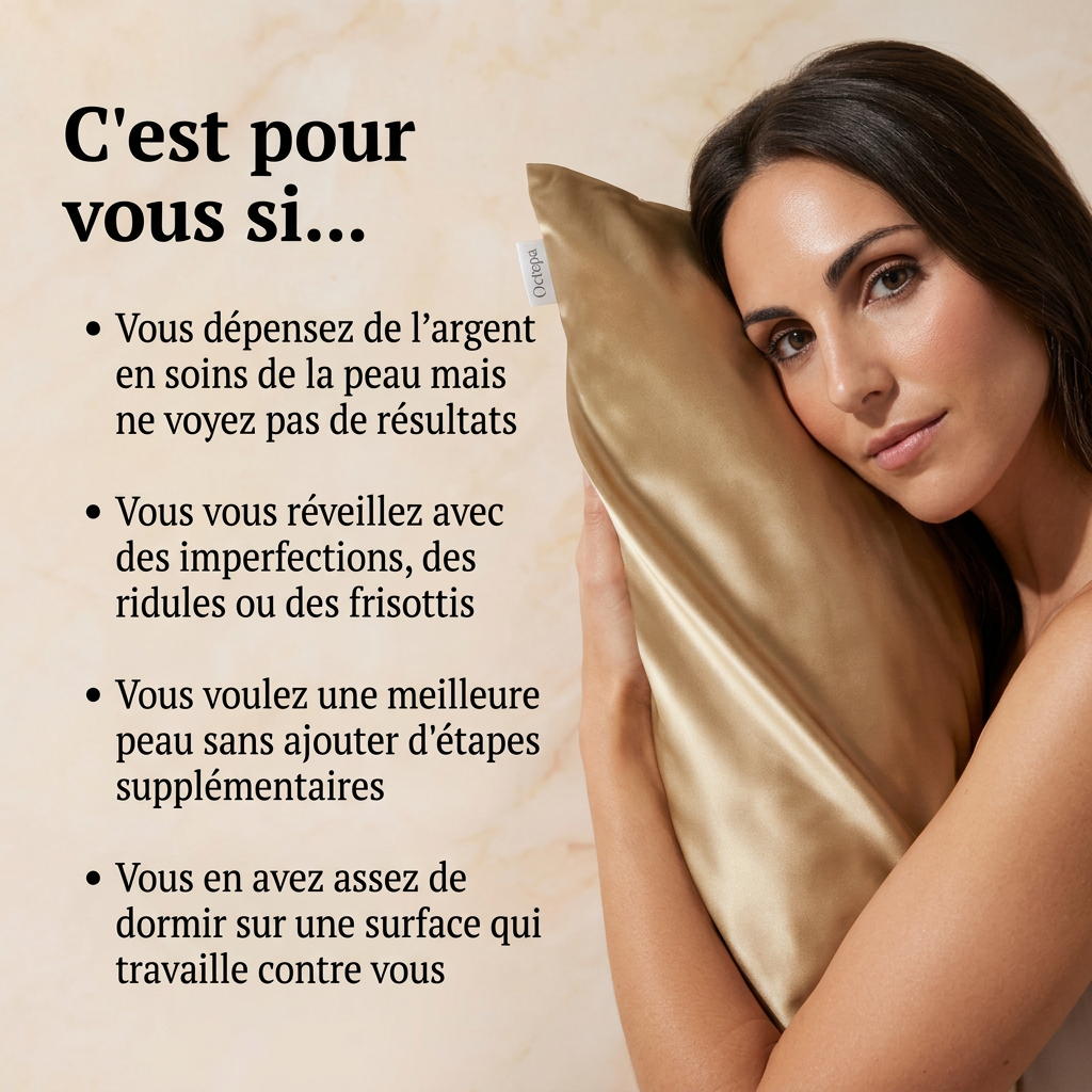 Taie d'oreiller en soie premium